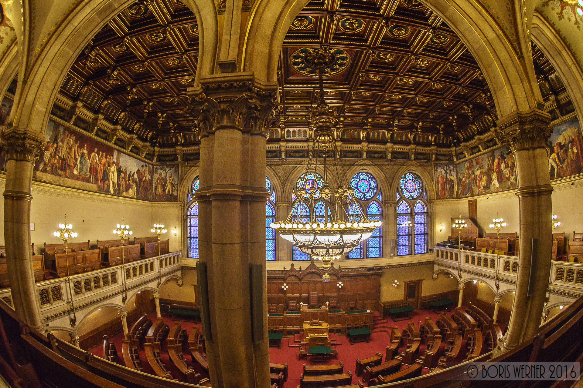 Sony a99 II + Sony 16mm F2.8 Fisheye sample photo. Gemeinderats sitzungssaal photography