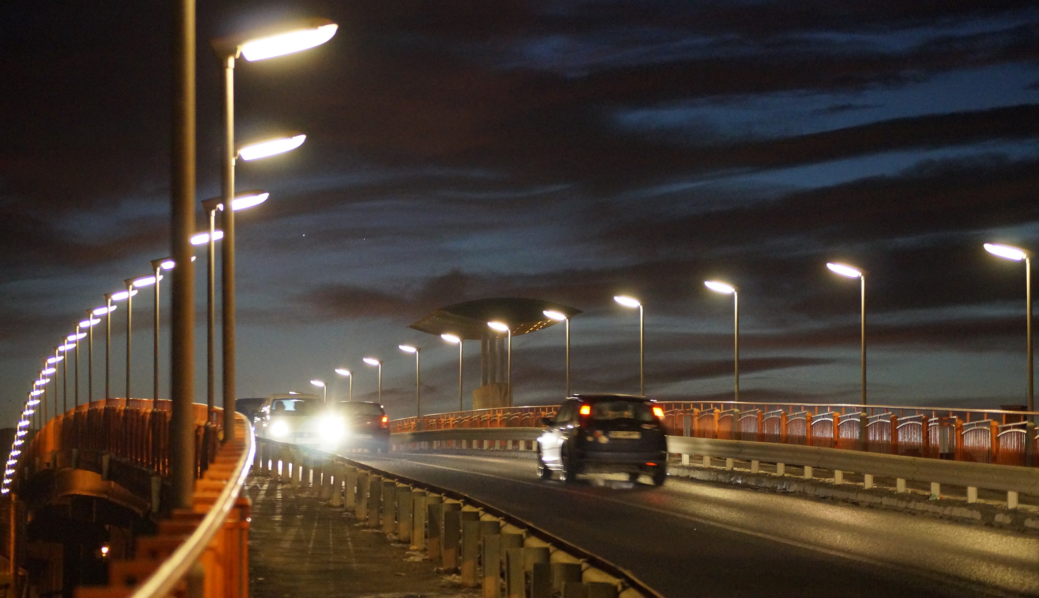 Sony SLT-A58 + Tamron Lens (255) sample photo. Lighted bridge photography