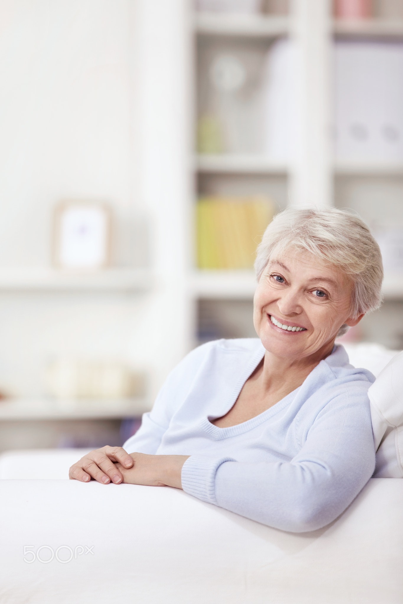 Smiling elderly woman