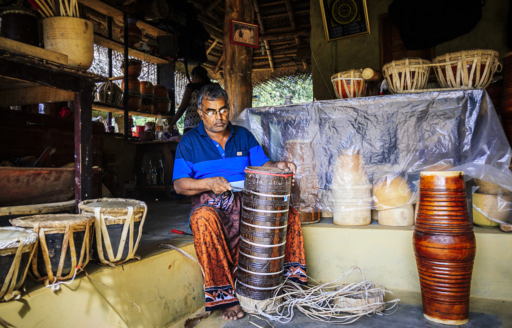 Sri Lankan Drum Makers, Battaramulla by Son of the Morning Light on 500px.com