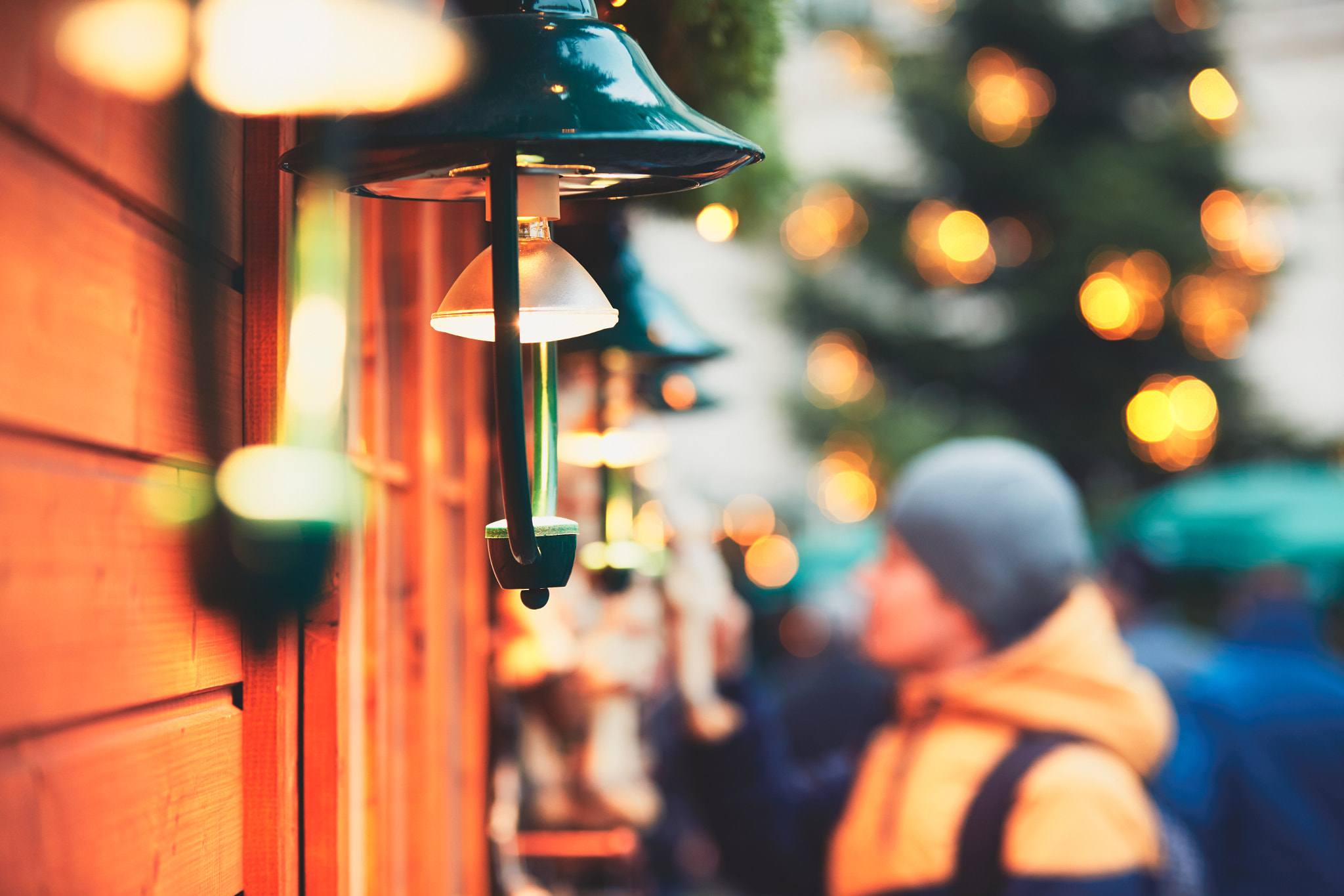 Man in christmas market