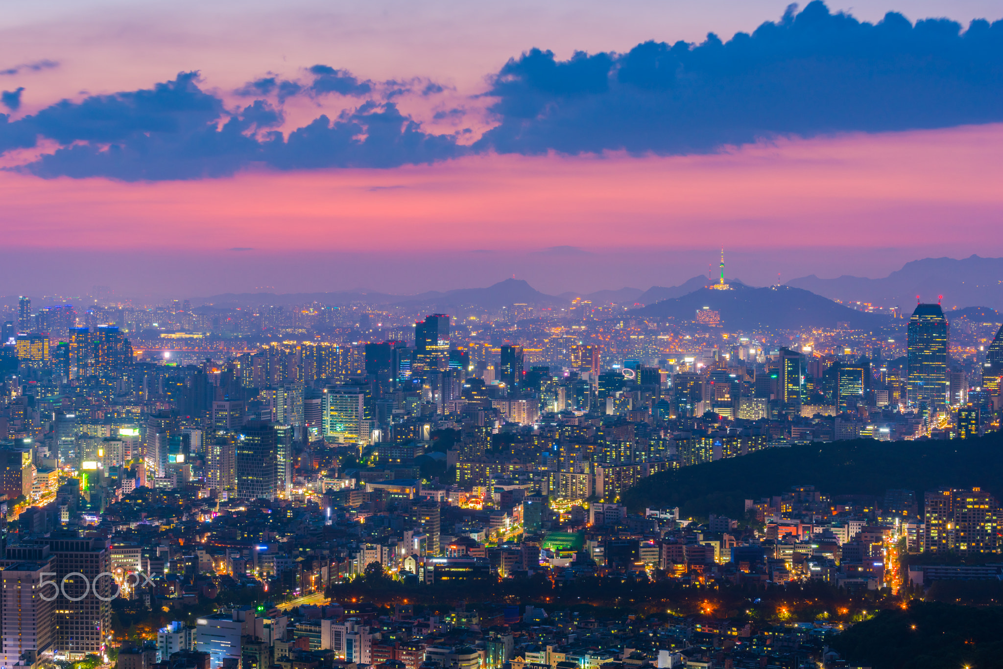 Gangnam City in Seoul ,South Korea.