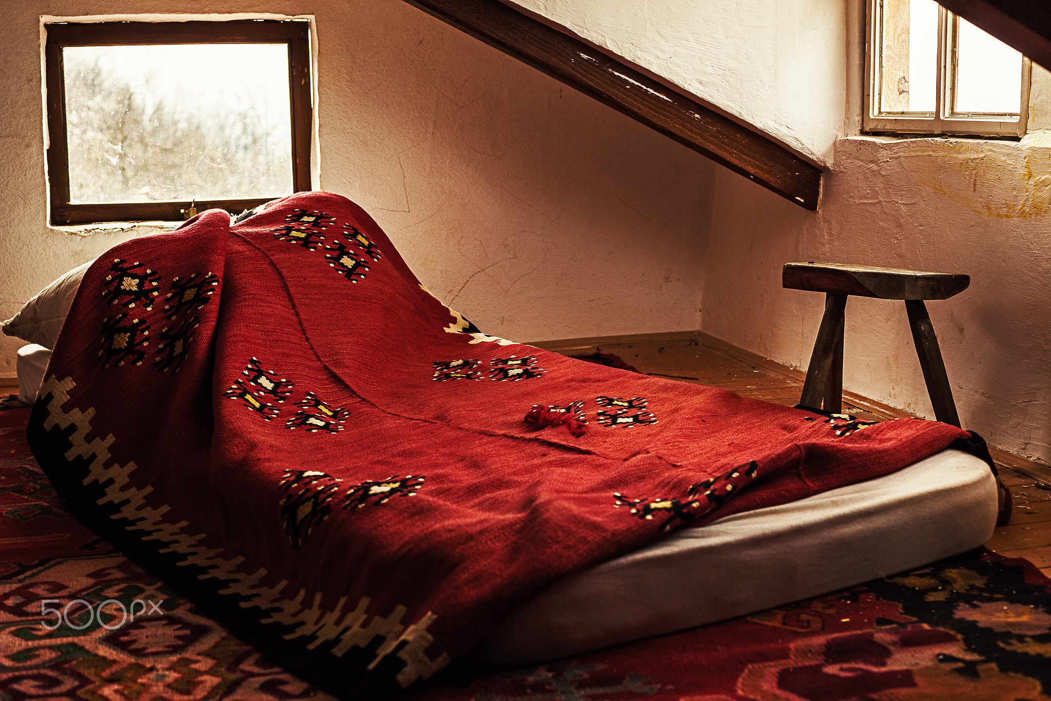 Loft of an Old Wooden House