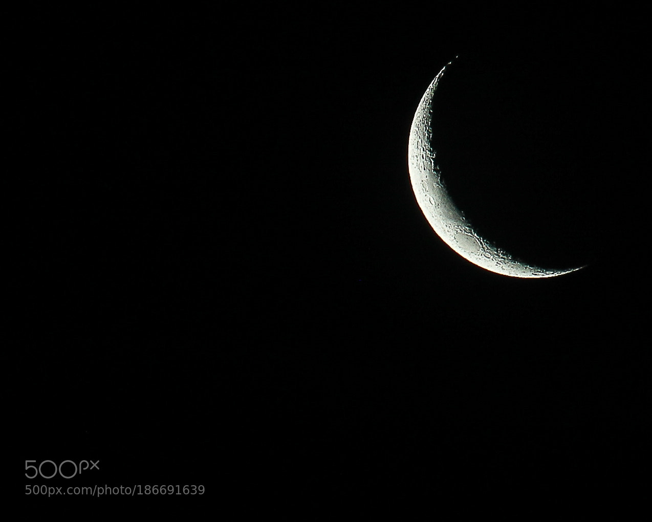 Canon EOS 1100D (EOS Rebel T3 / EOS Kiss X50) sample photo. Crescent moon photography