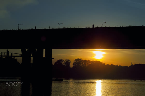 Sunset under the bridge by Nick Patrin on 500px.com