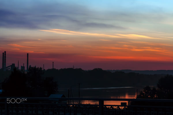 Sunset over the industrial zone by Nick Patrin on 500px.com