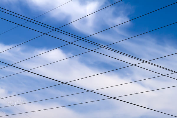 the sky in power lines by Nick Patrin on 500px.com