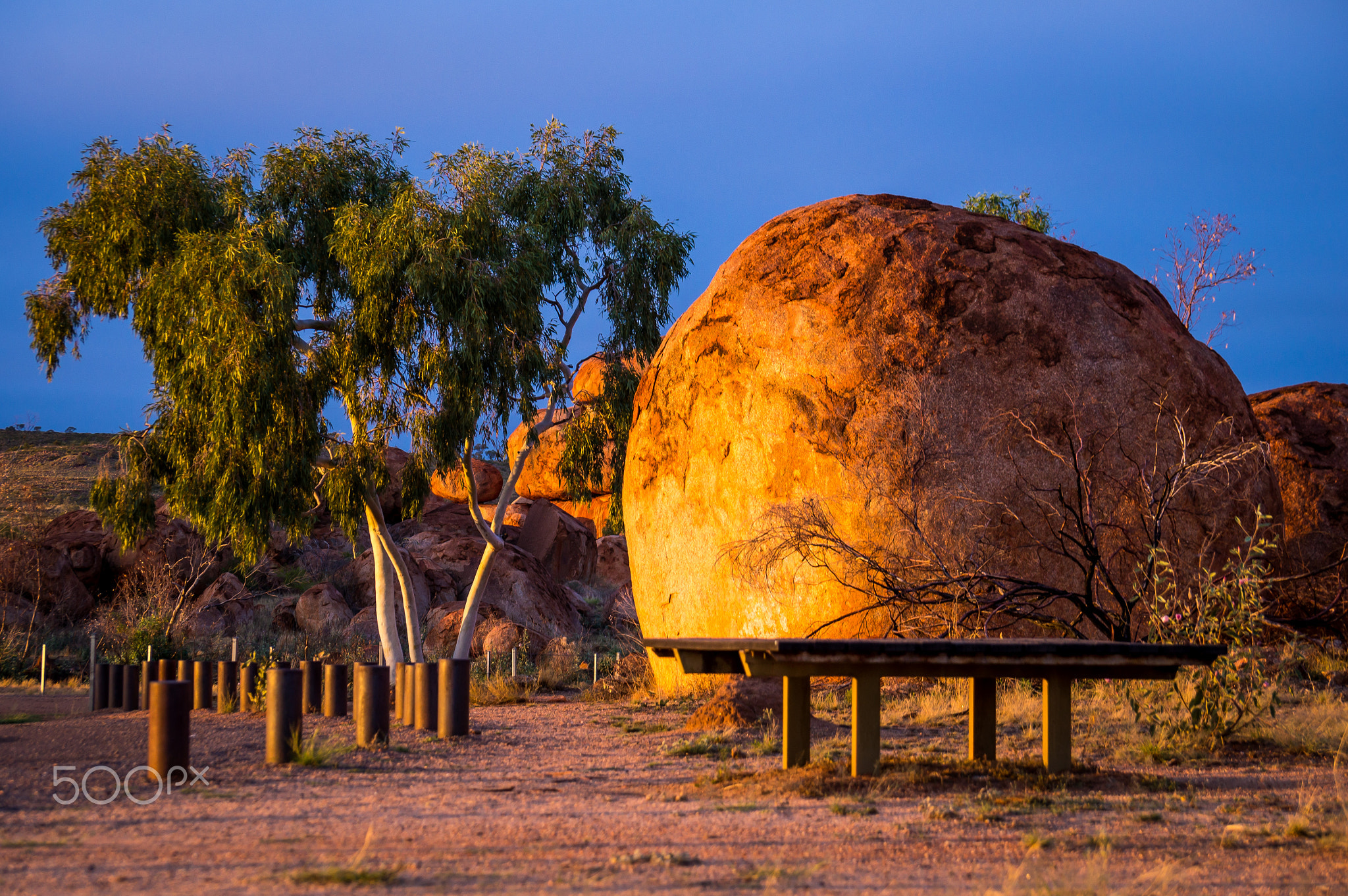 Devil's Marbles in Australian Outback