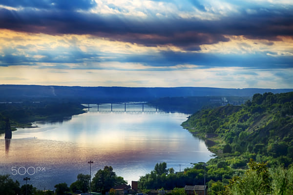 Railway bridge over Tom river in the Kemerovo by Nick Patrin on 500px.com