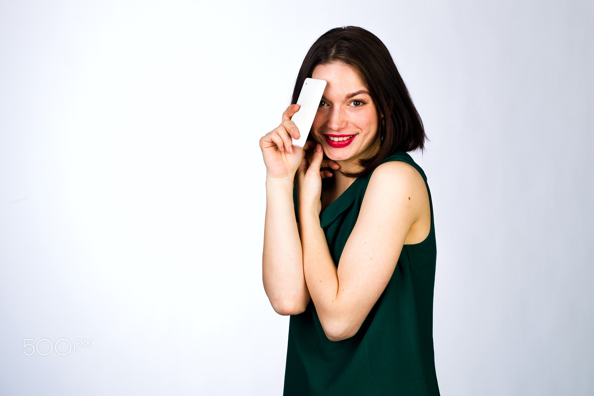 Girl with a mobile cell phone