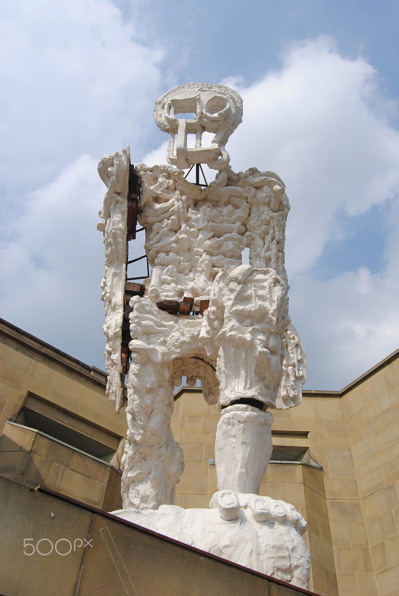 Large Walking Figure sculpture in Leeds