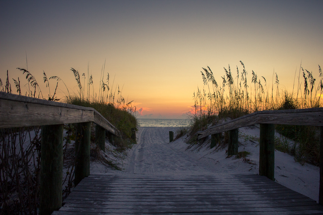 Canon EF-S 24mm F2.8 STM sample photo. St. pete sunset - the path photography