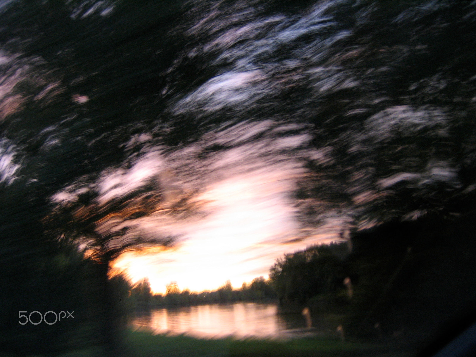 Canon POWERSHOT SD110 sample photo. Blurs of the vehicle move with pink water flowing photography