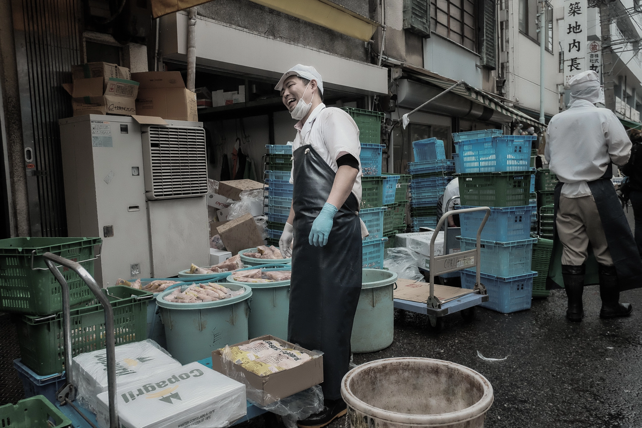 Fujifilm X-T10 + Fujifilm XF 18mm F2 R sample photo. Fish dealer photography