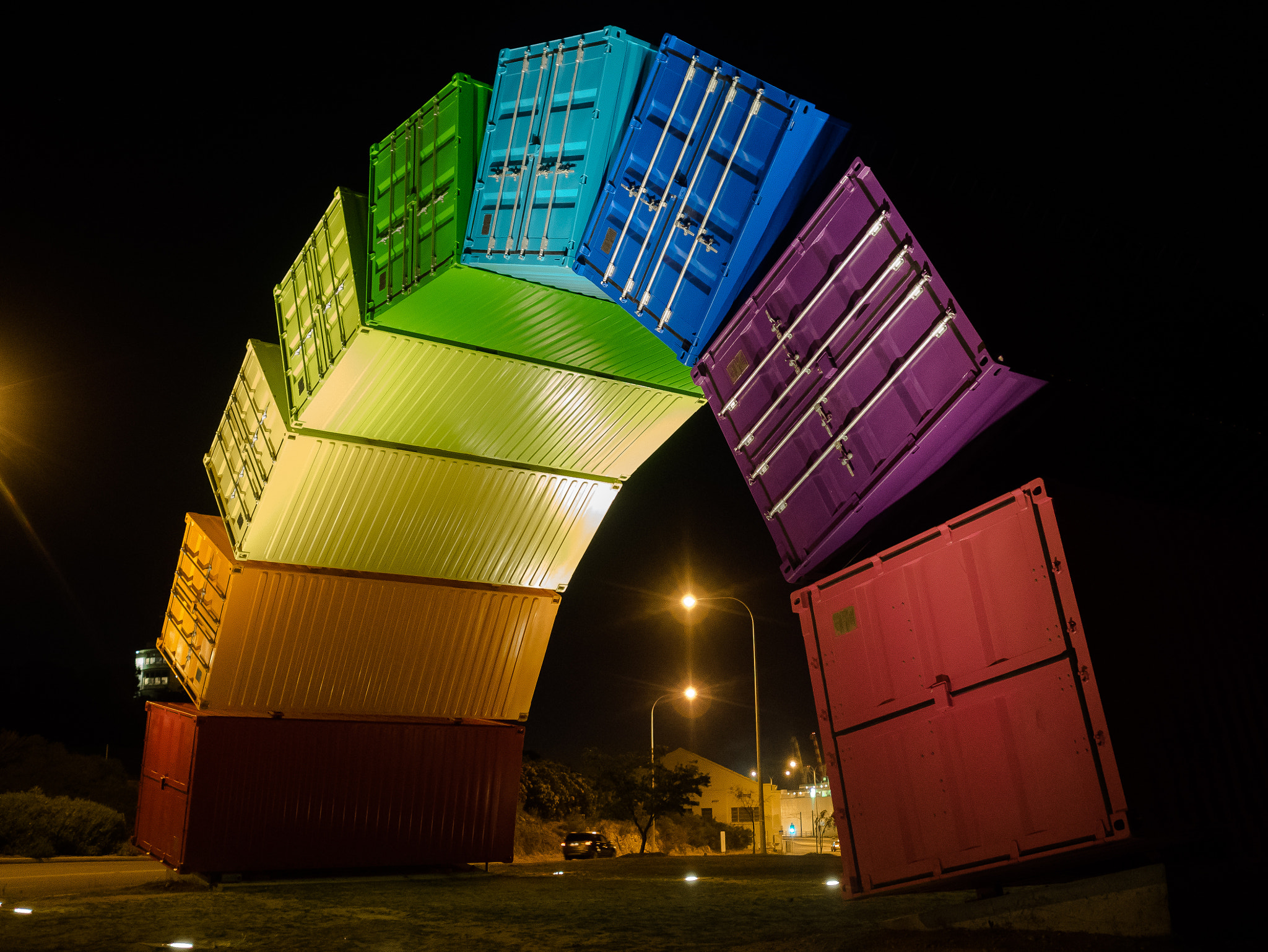 Olympus OM-D E-M1 + Olympus M.Zuiko Digital 17mm F1.8 sample photo. Rainbow at night photography