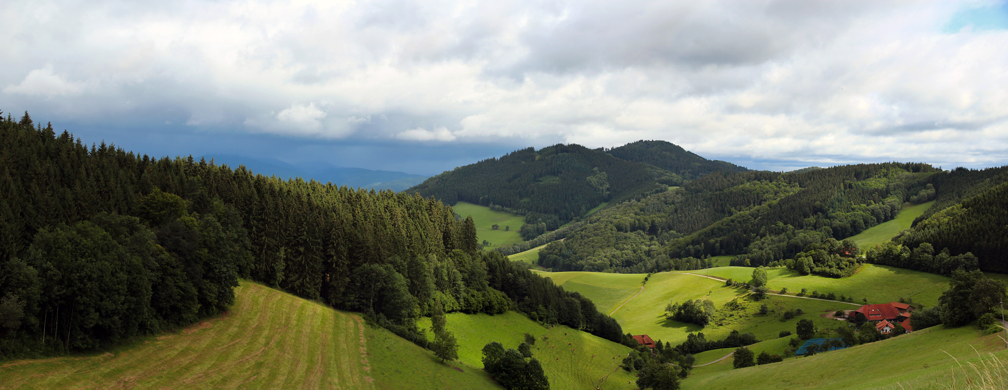 Canon EOS 600D (Rebel EOS T3i / EOS Kiss X5) + Canon EF-S 15-85mm F3.5-5.6 IS USM sample photo. Black forest germany with storm approaching photography