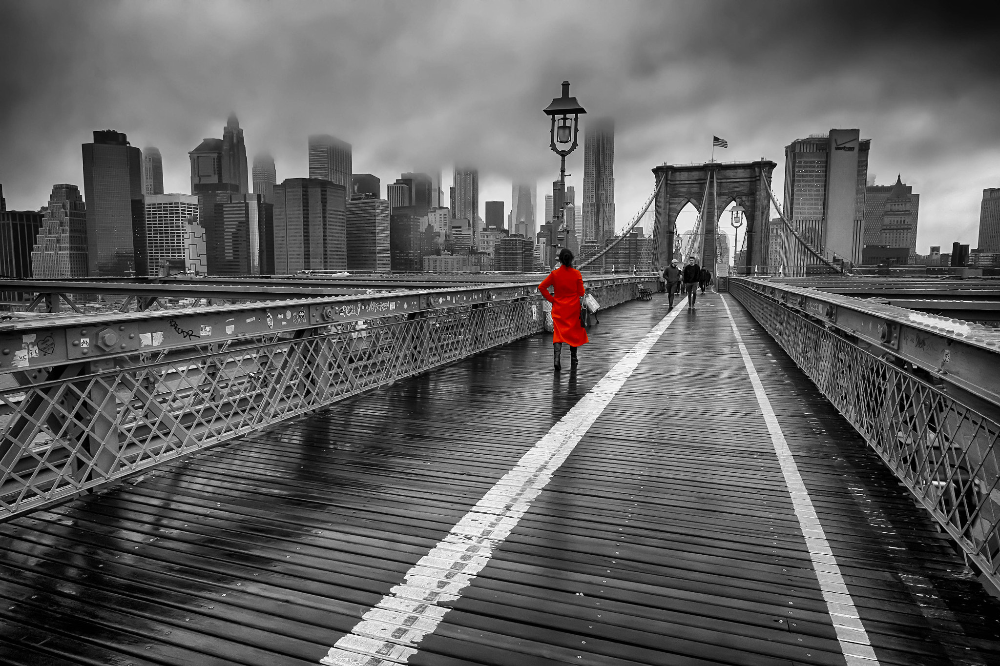 Fujifilm X-E2 + Fujifilm XF 14mm F2.8 R sample photo. Rainy day in brooklyn photography
