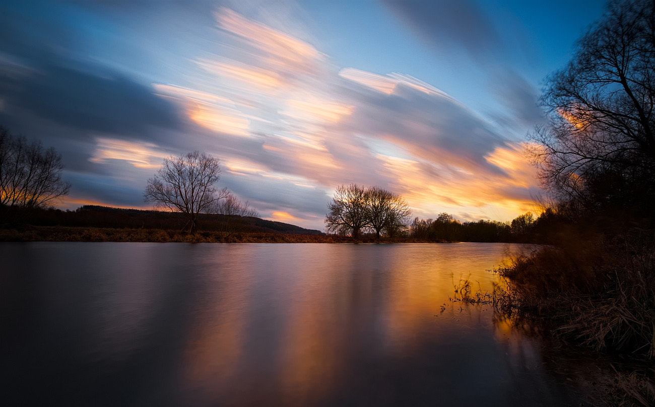 Nikon D600 sample photo. Sunset at the ruhr river photography