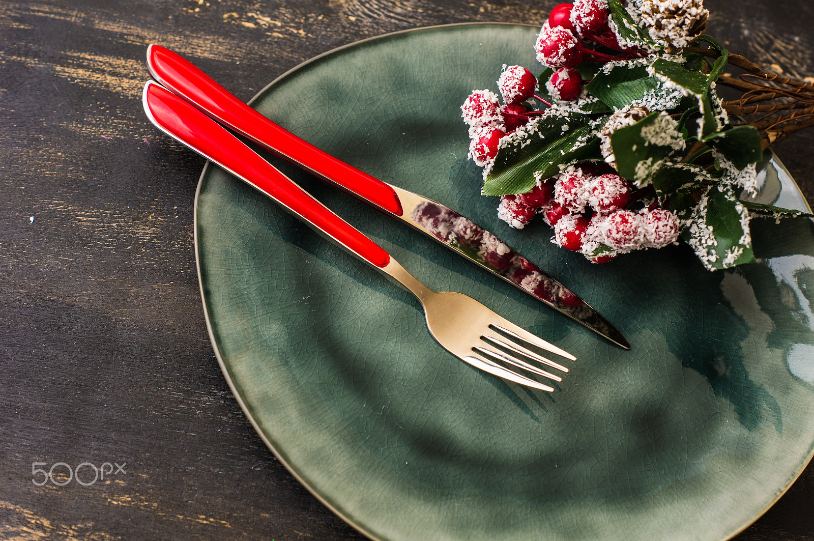 Sony SLT-A55 (SLT-A55V) sample photo. Rustic table setting for christmas eve photography