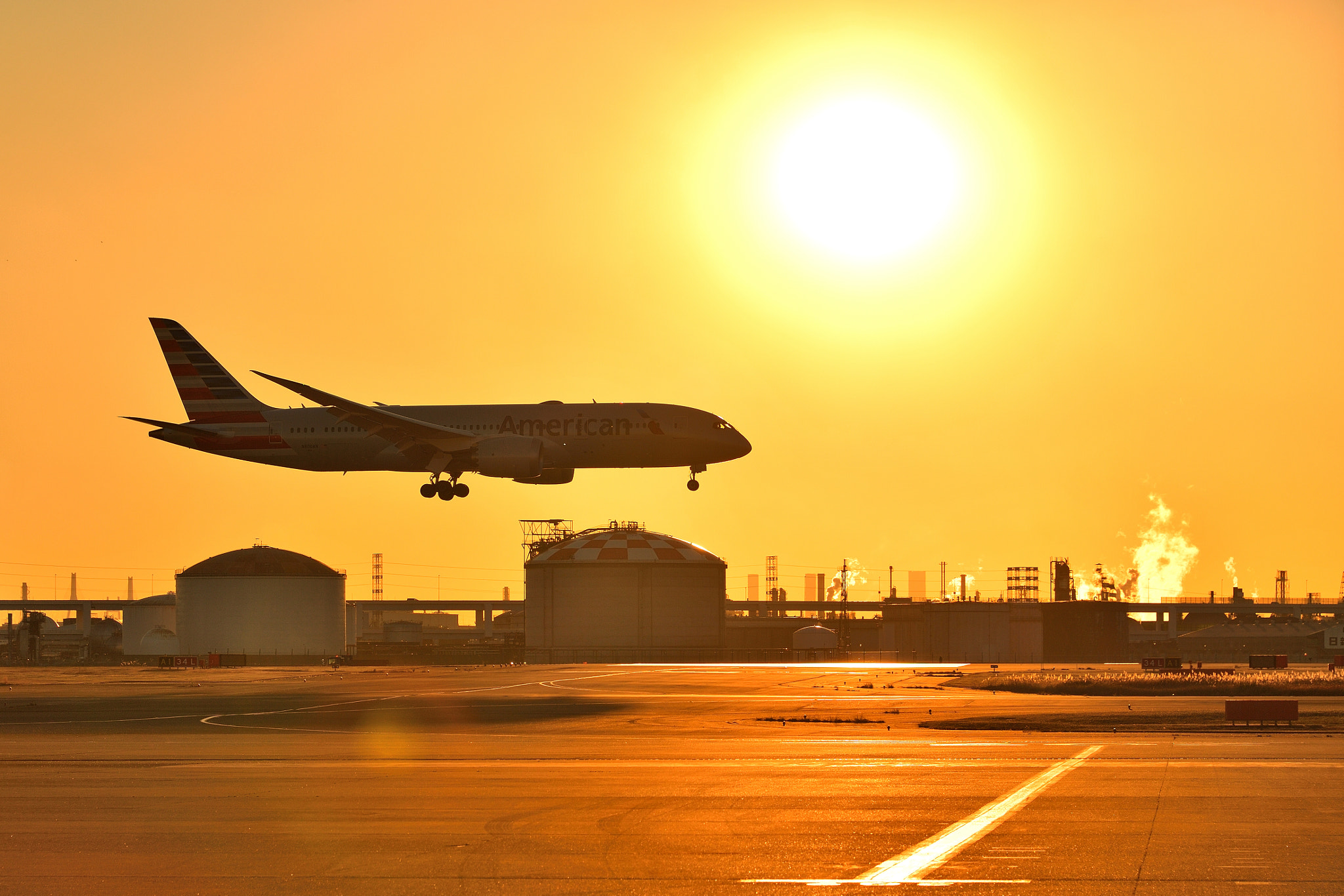 Nikon D4 sample photo. Landing silhouette photography