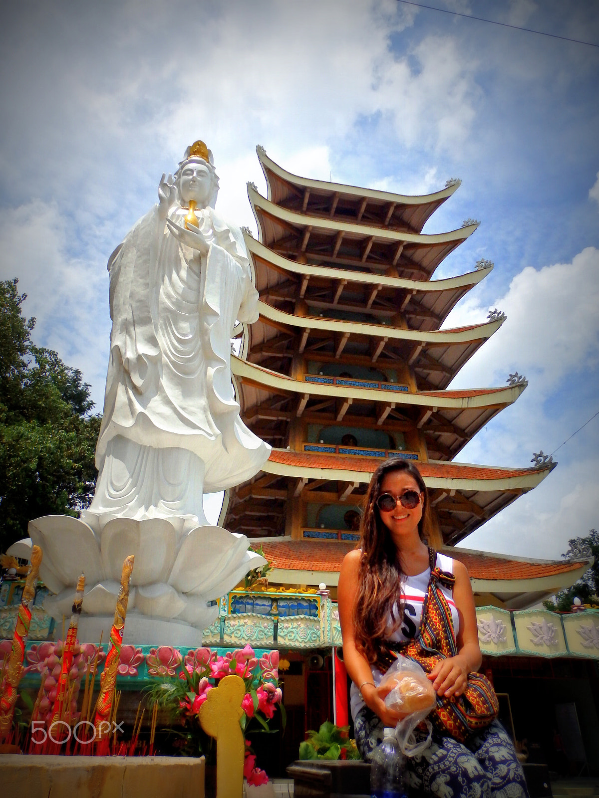 Olympus SZ-16,DZ-105 sample photo. Seven storey pagoda photography