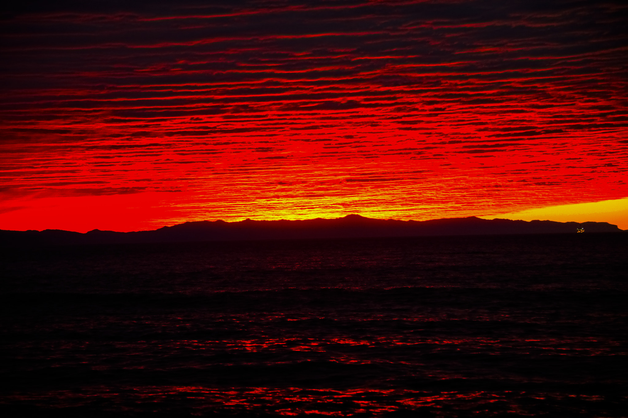 Nikon D4 sample photo. Sunset over santa cruz island photography