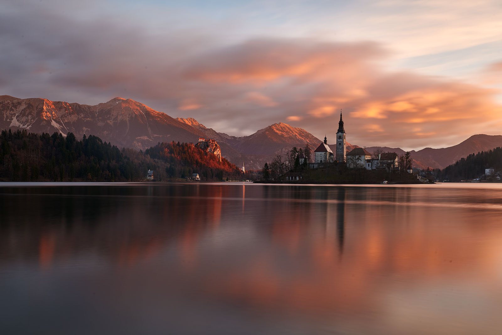 Nikon AF-S Nikkor 24-70mm F2.8G ED sample photo. Sunrise at lake bled photography