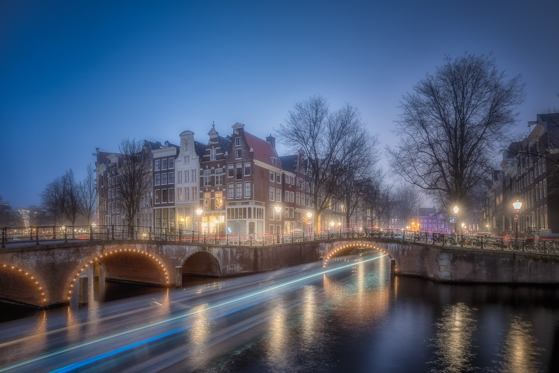 0,0 mm f/0,0 sample photo. A misty night in amsterdam photography