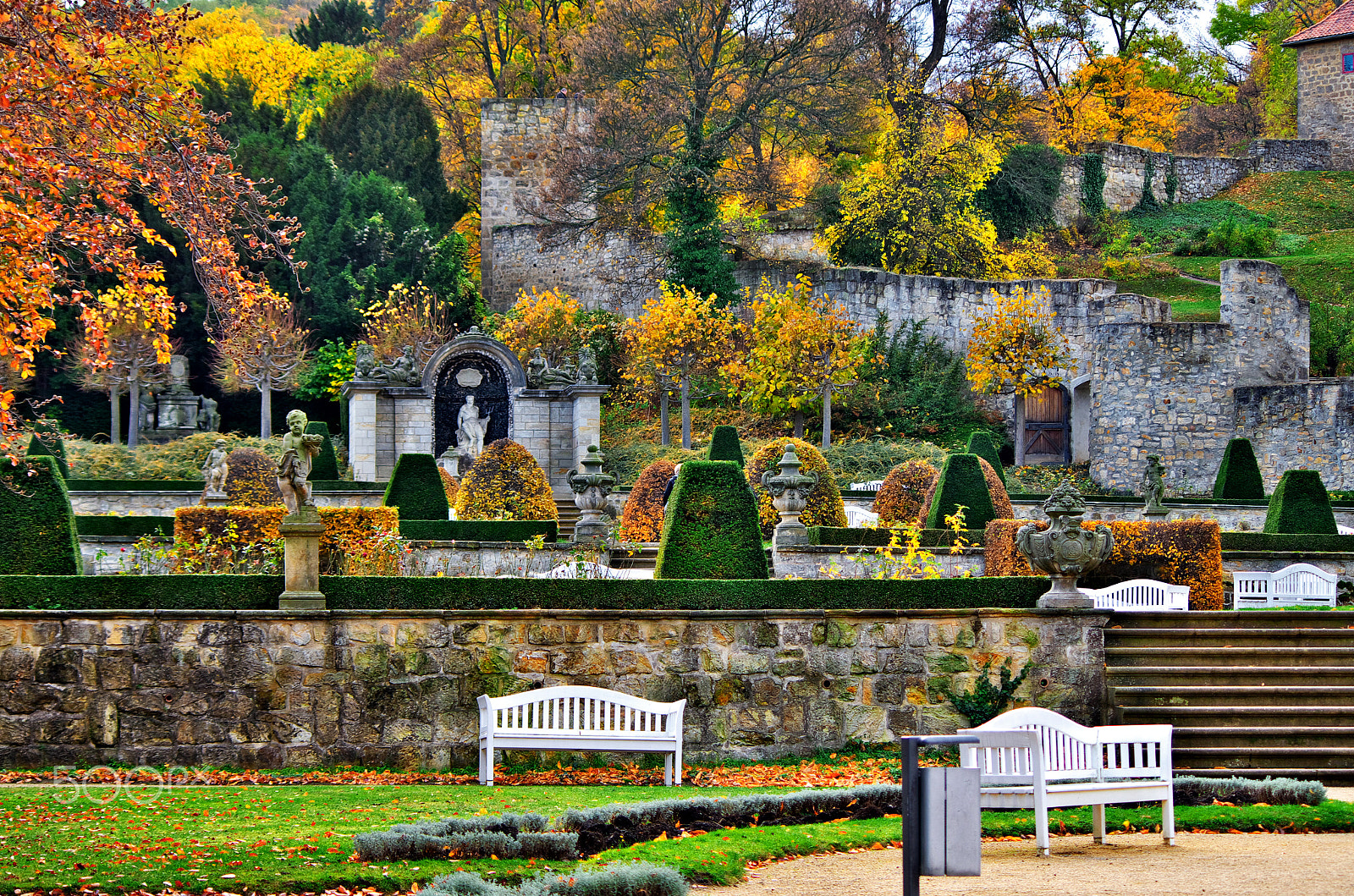 Pentax K-30 sample photo. Castle garden blankenburg photography