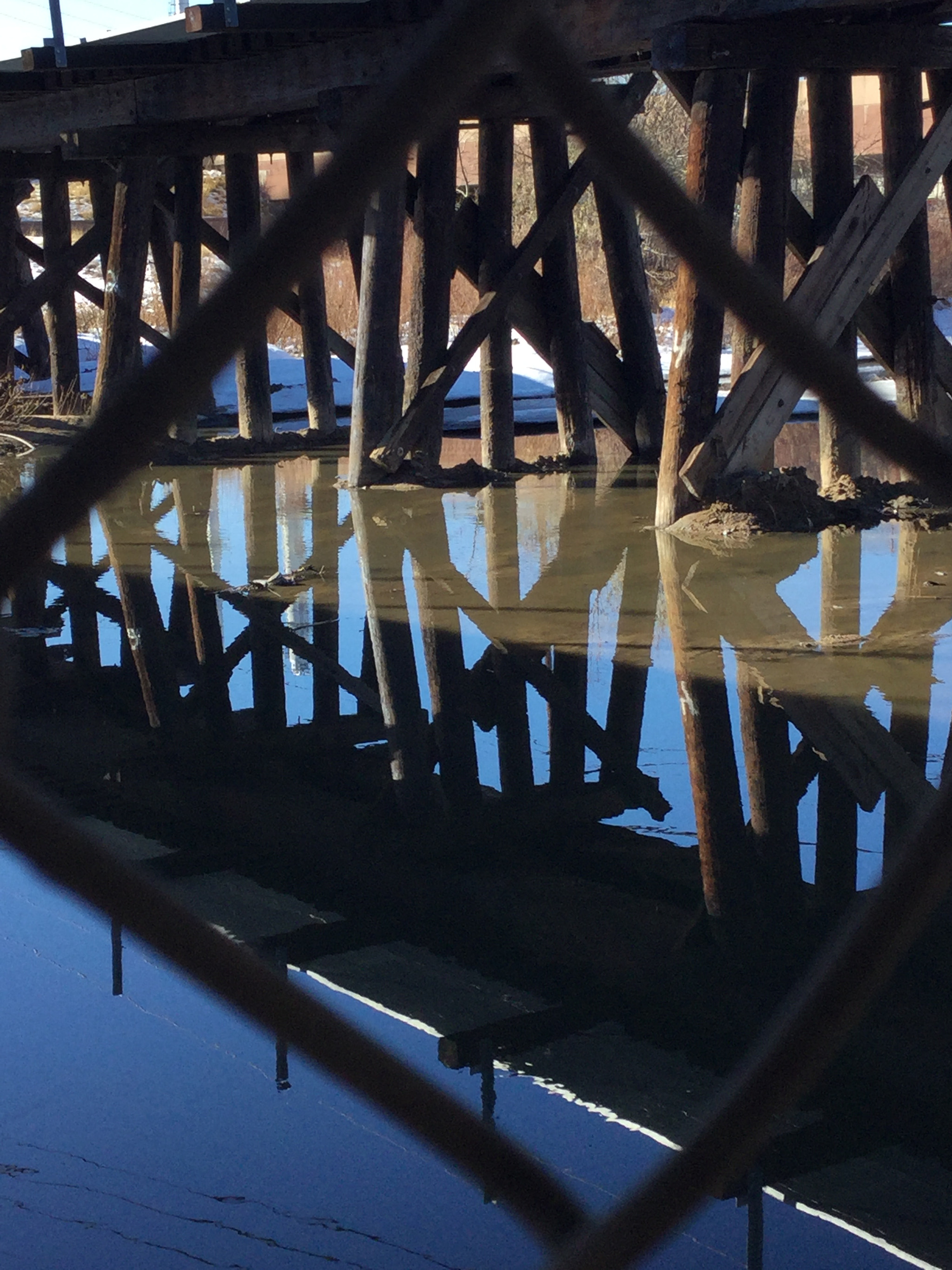 Apple iPad5,3 sample photo. Bridge and reflection photography