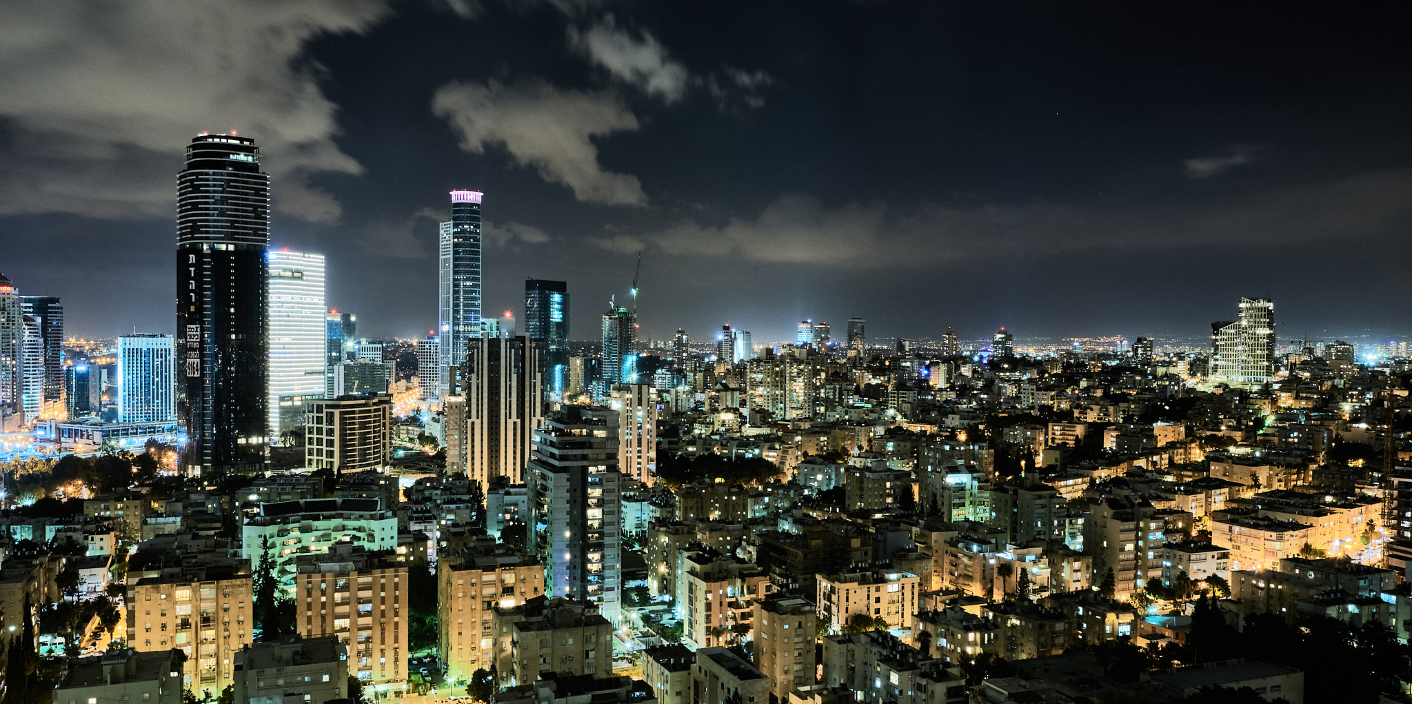 Nikon AF-S Nikkor 16-35mm F4G ED VR sample photo. Tel aviv - ramat gan - giv'ataim skyline photography