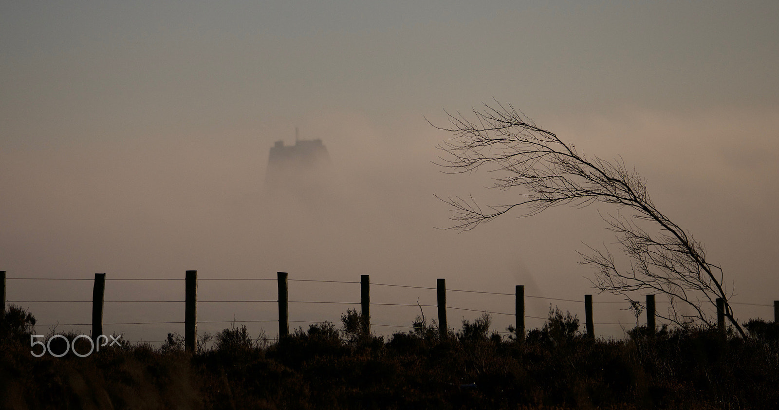 Panasonic Lumix G X Vario 35-100mm F2.8 OIS sample photo. Raf fylingdale through the fog photography