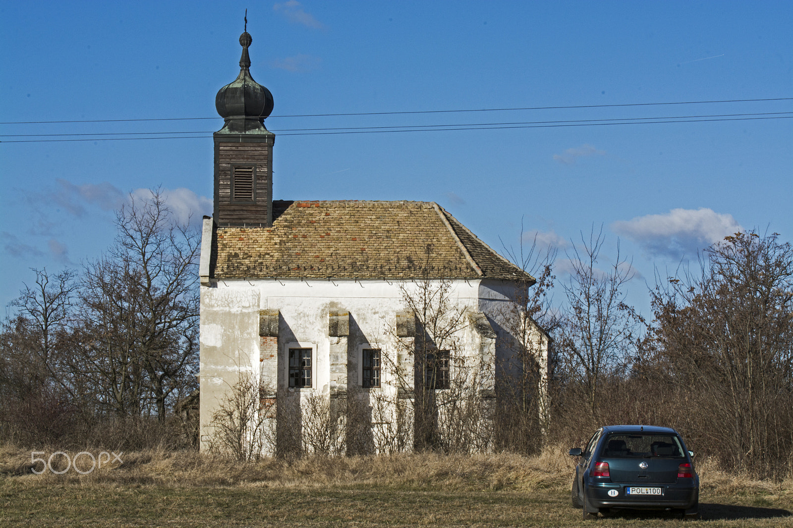 Tamron SP 70-200mm F2.8 Di VC USD sample photo. Chapel with car photography