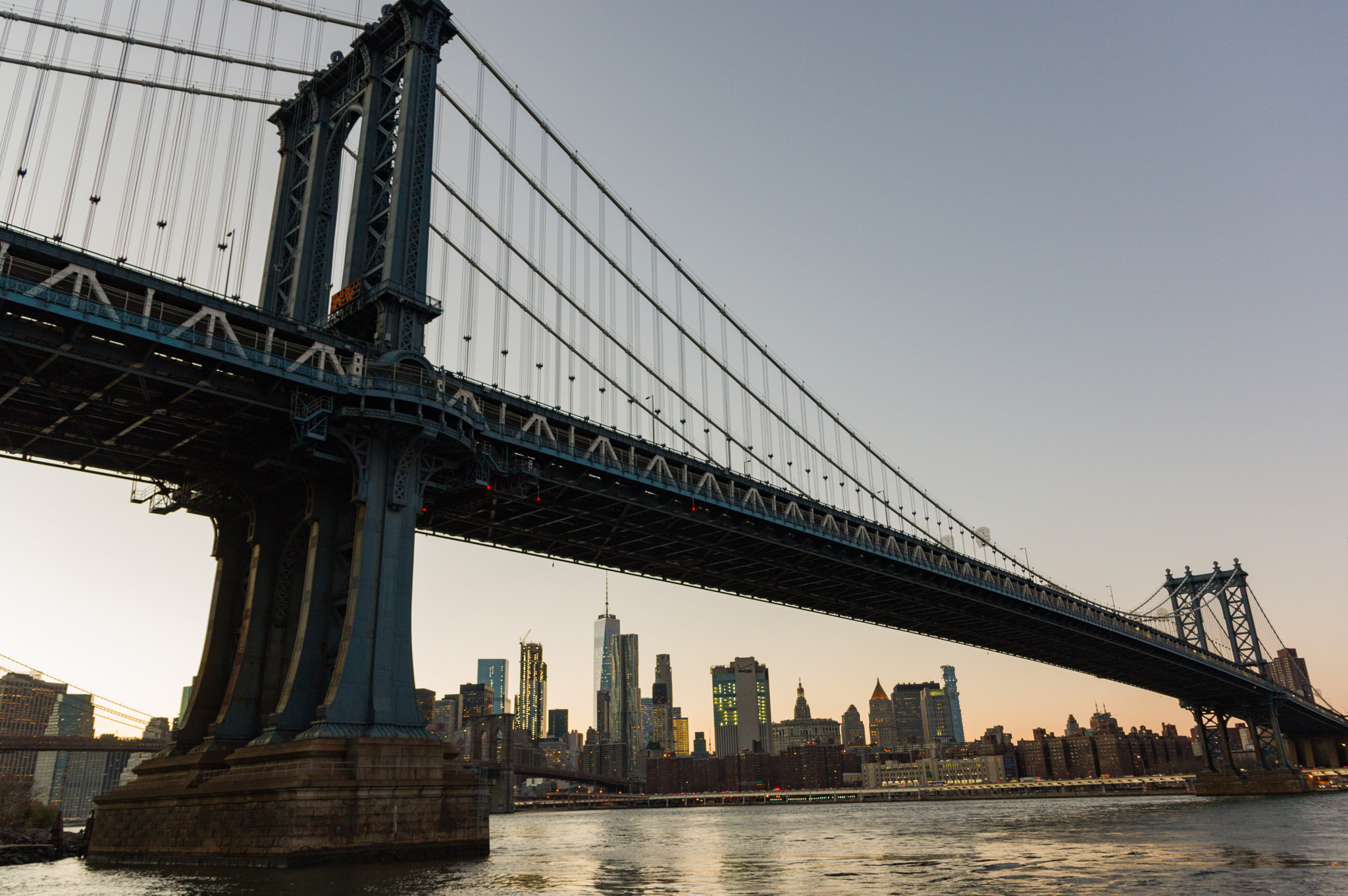Pentax K-3 II sample photo. Manhattan bridge sunset photography