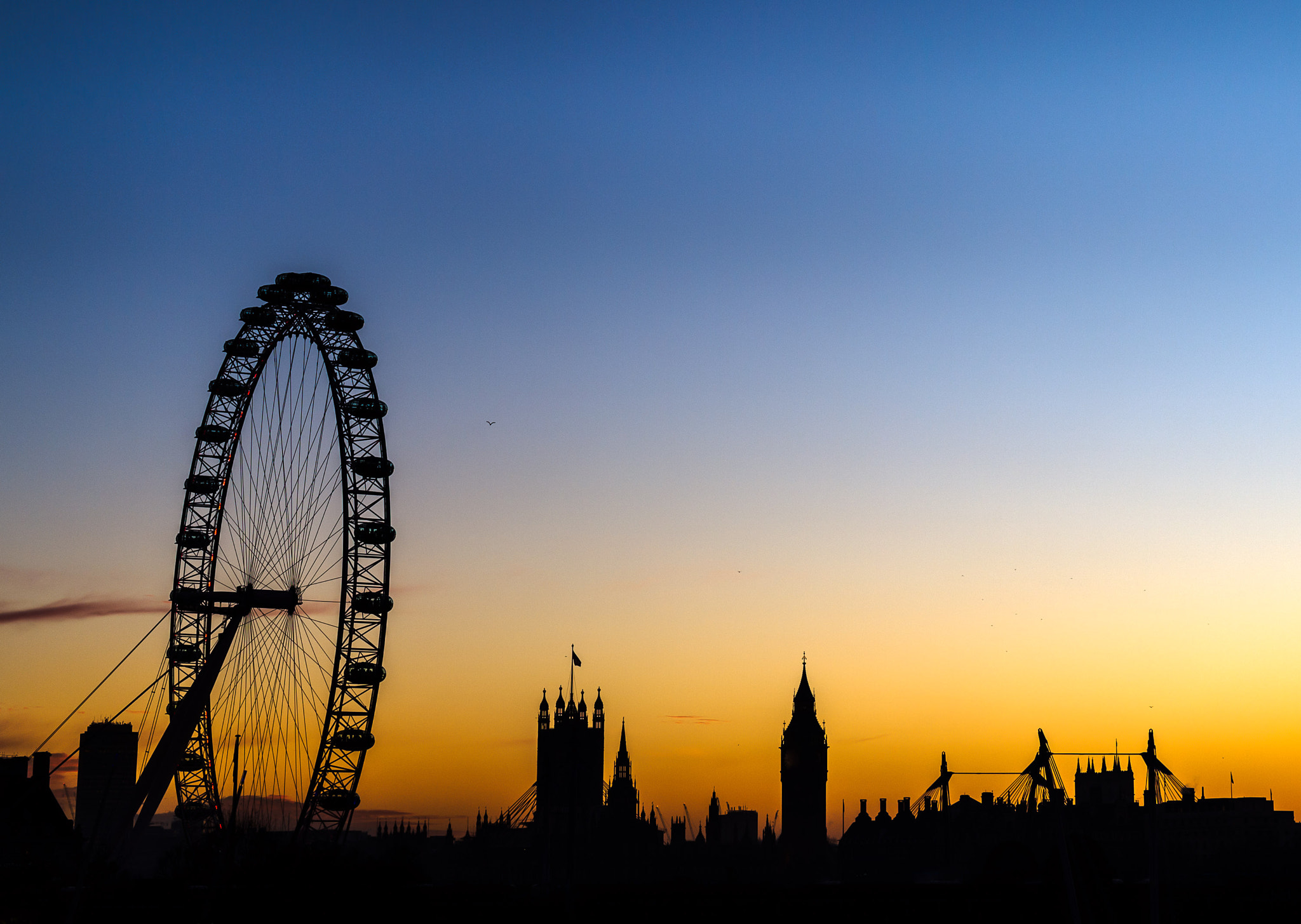 Nikon D4 sample photo. Sunset over london photography