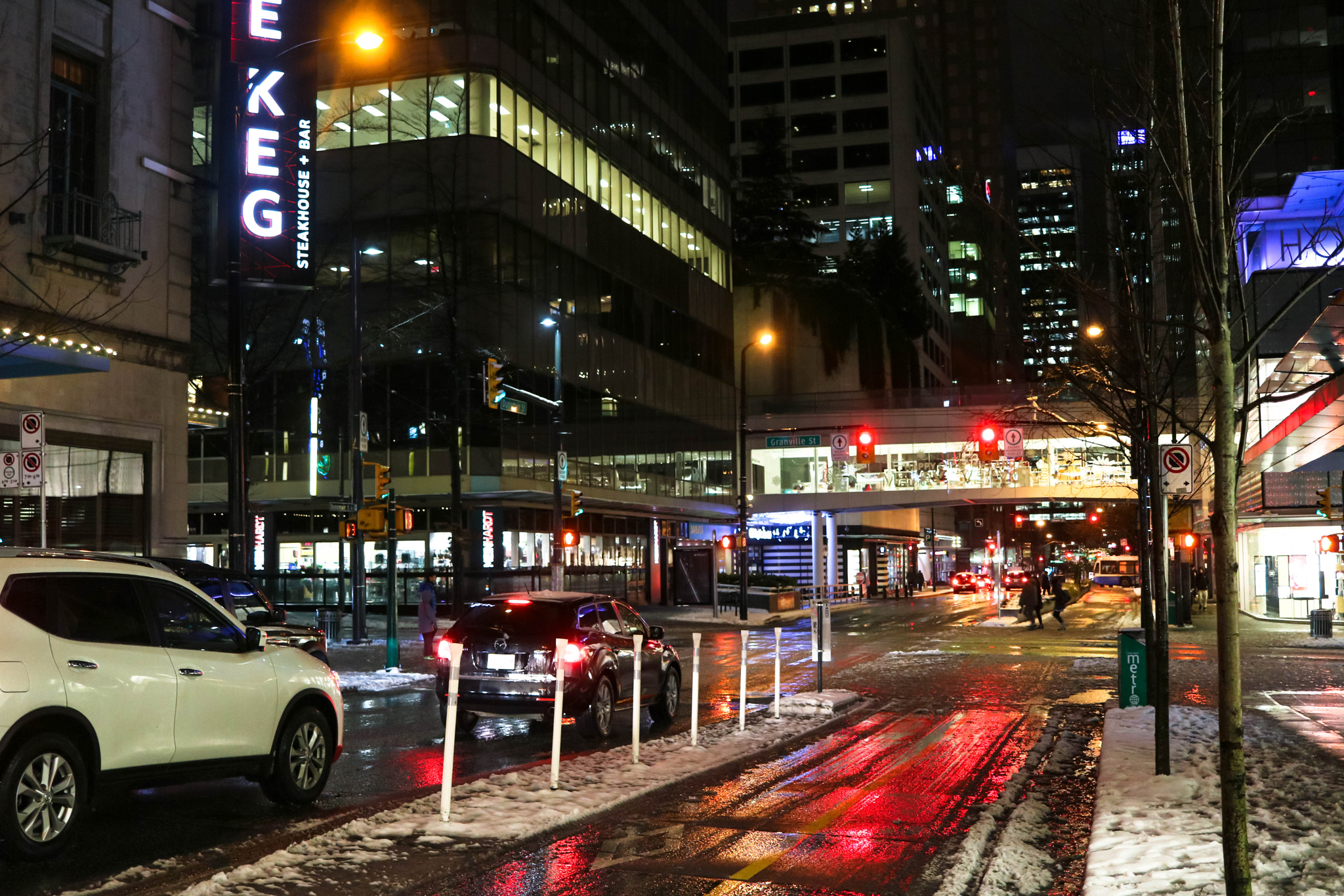 Canon EF-S 24mm F2.8 STM sample photo. Downtown lights photography