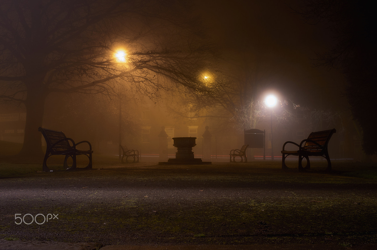Pentax K-r sample photo. City in the foggy night photography