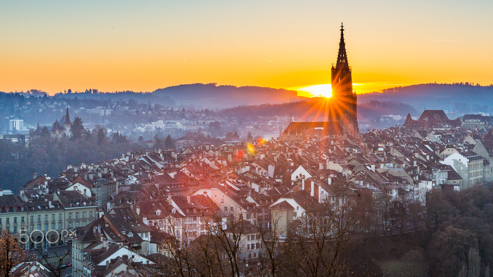Sony SLT-A99V sample photo. Berne sunset photography