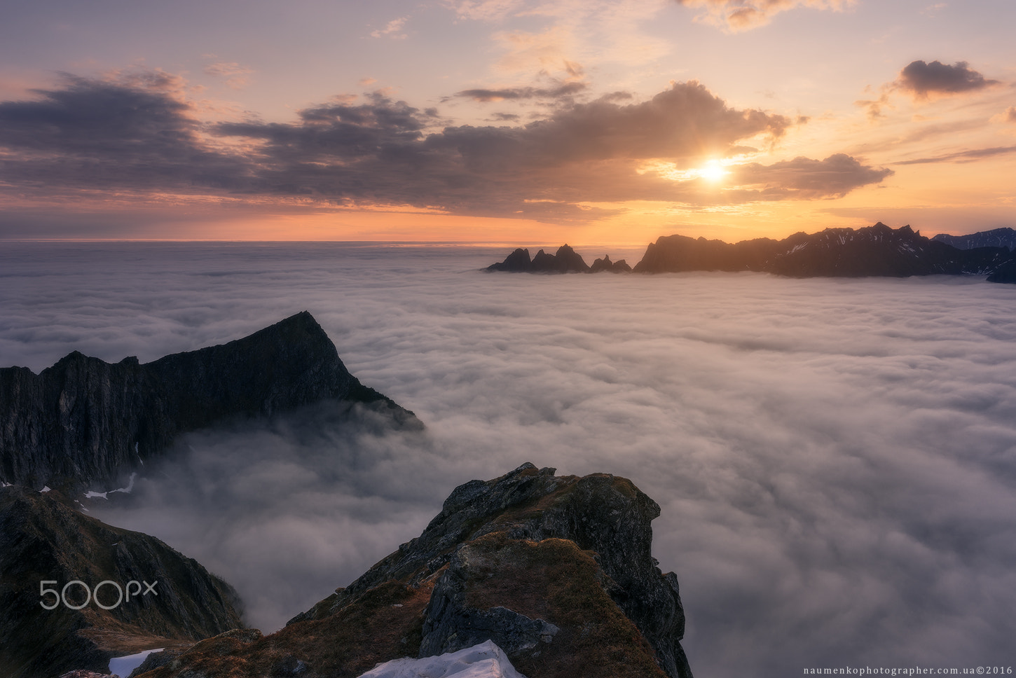 Sony a7R sample photo. Norway. island senja. misty sea photography