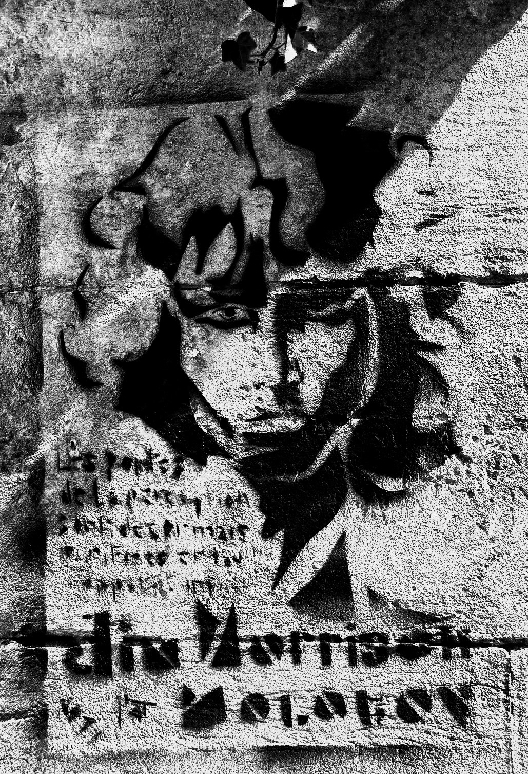 Sony DSC-T100 sample photo. Stencil art near jim morrison's grave, paris photography