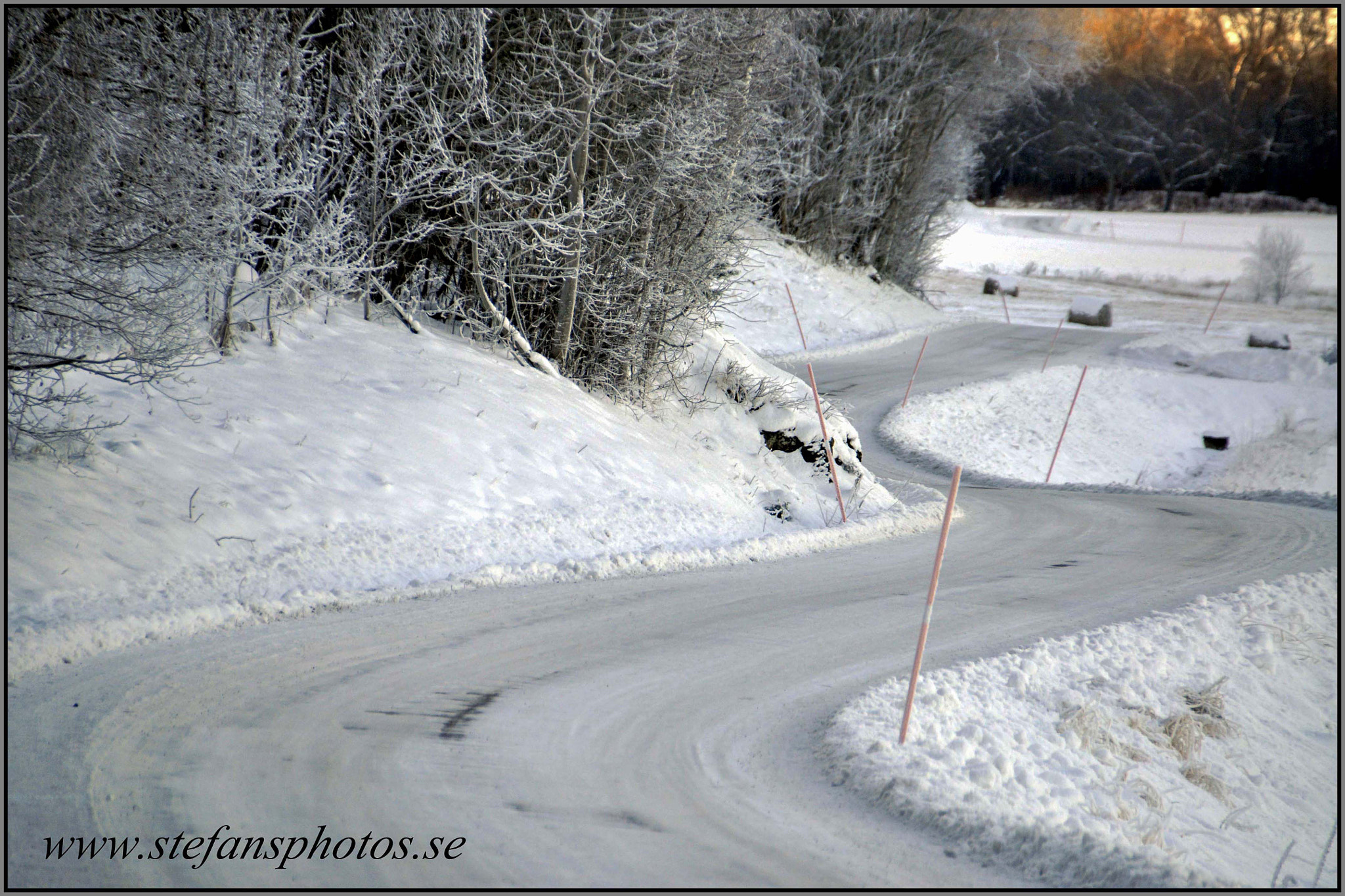 Nikon D5000 sample photo. Winter road photography