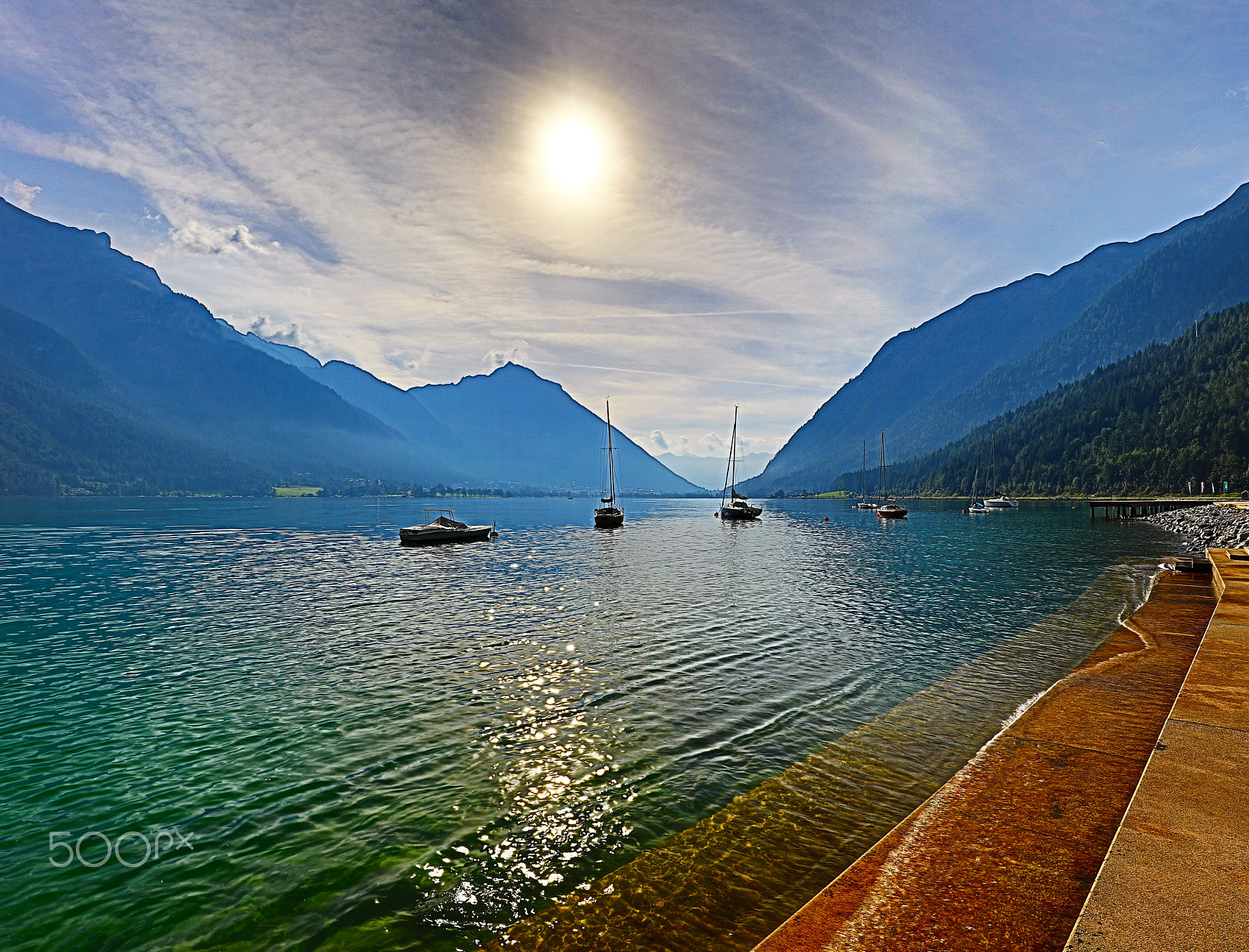Canon EF 16-35mm F4L IS USM sample photo. Sunrise at achensee photography