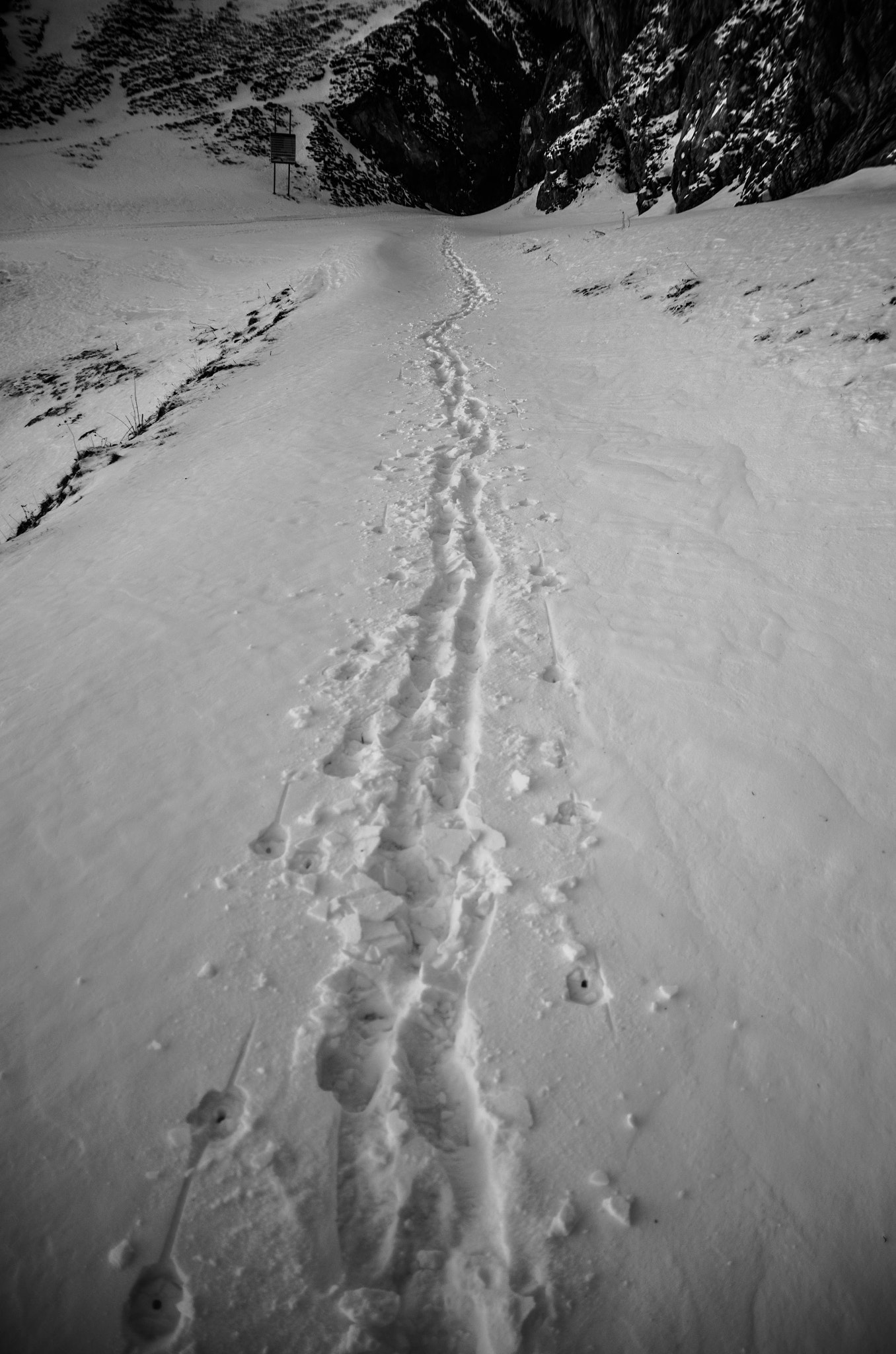 Pentax K-30 sample photo. Snow footprints photography