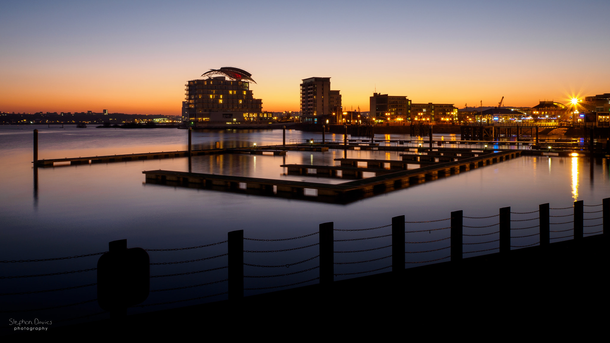 Olympus M.Zuiko Digital ED 14-42mm F3.5-5.6 EZ sample photo. Cardiff bay at dusk photography