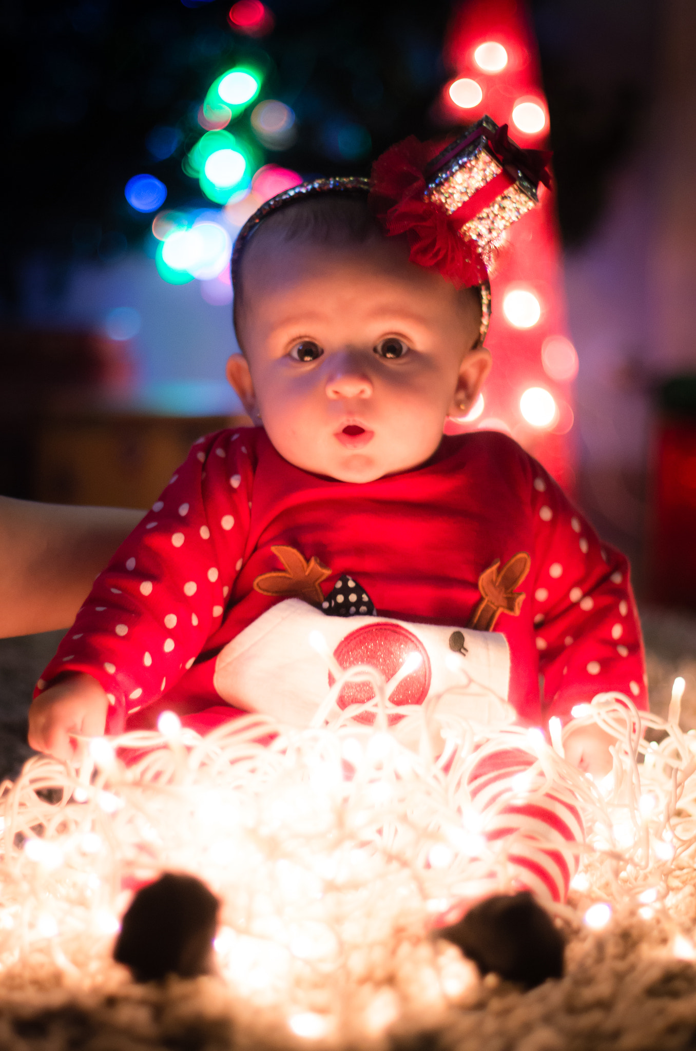 Pentax smc FA 50mm F1.4 sample photo. Christmas lights baby. photography
