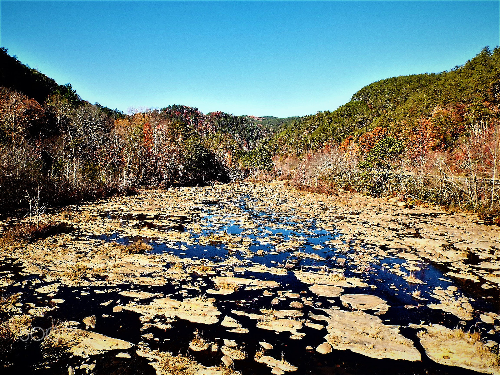 Fujifilm FinePix S9200 S9250 S9150 sample photo. River rocks photography