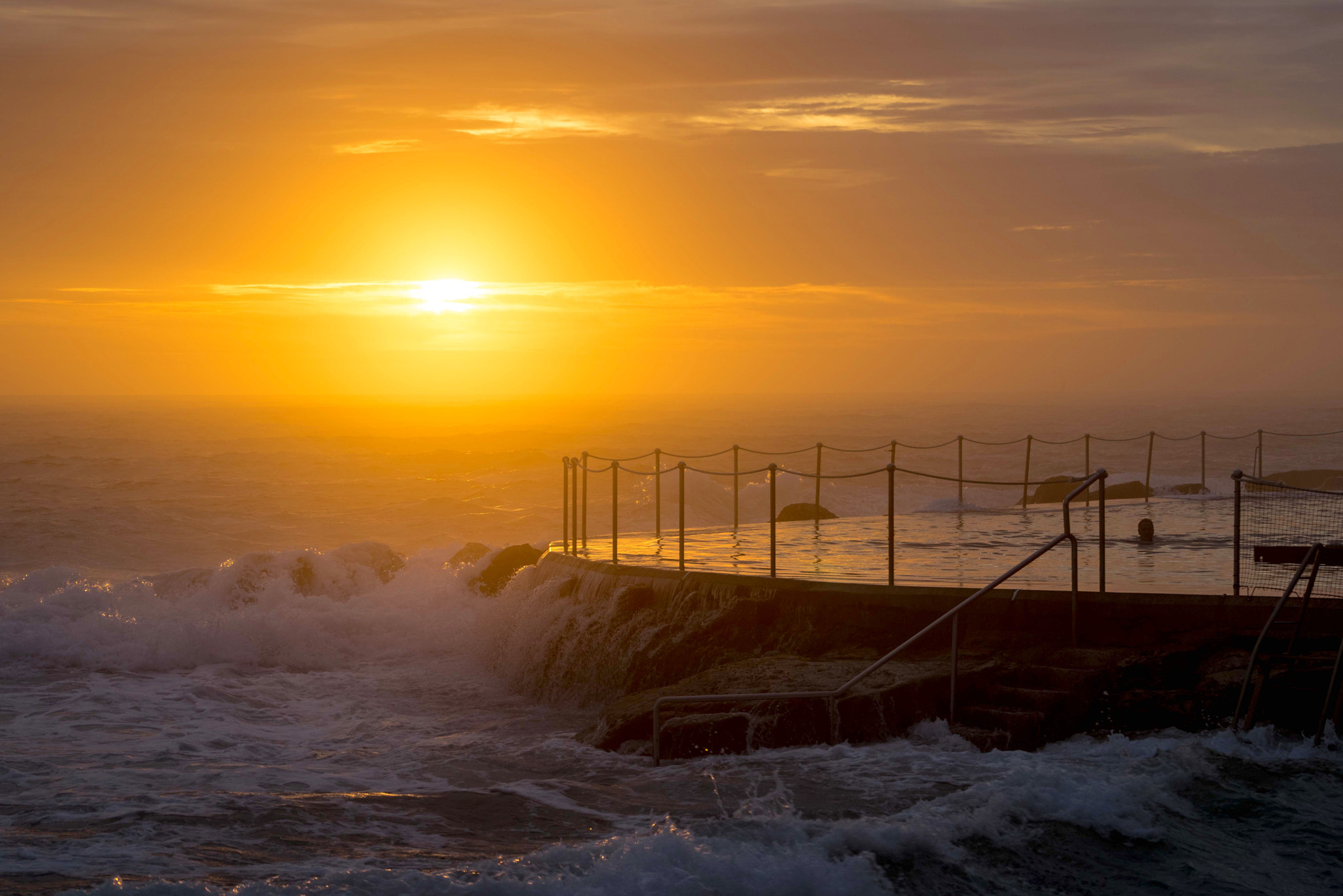 Sony a7R + Sony FE 70-200mm F4 G OSS sample photo. Sea mist at bronte photography