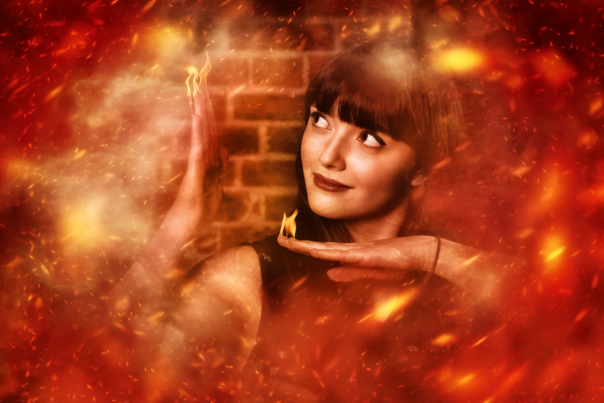 24-70mm F2.8-2.8 SSM sample photo. Fire woman photography