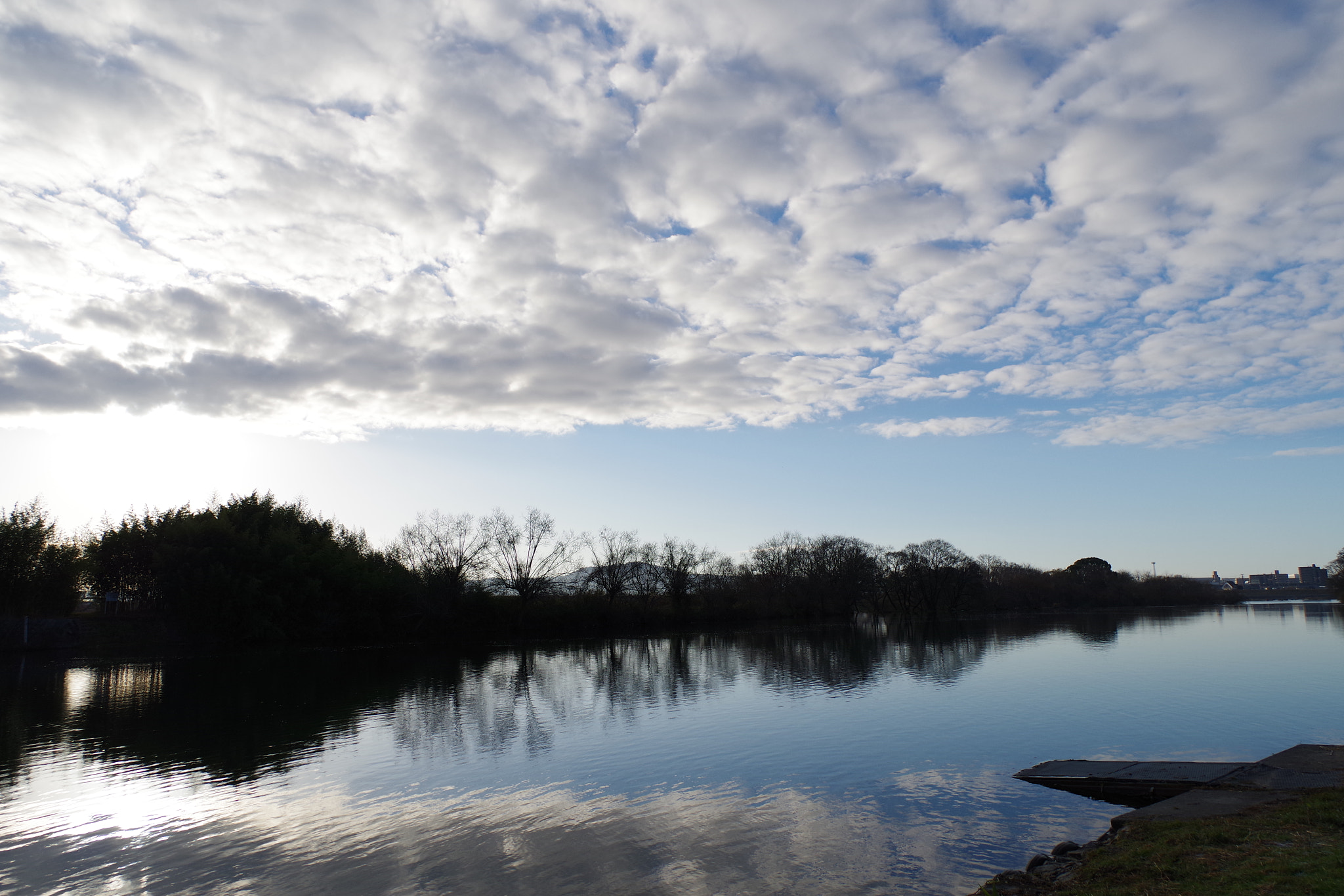 Pentax K-S1 sample photo. River and sky photography