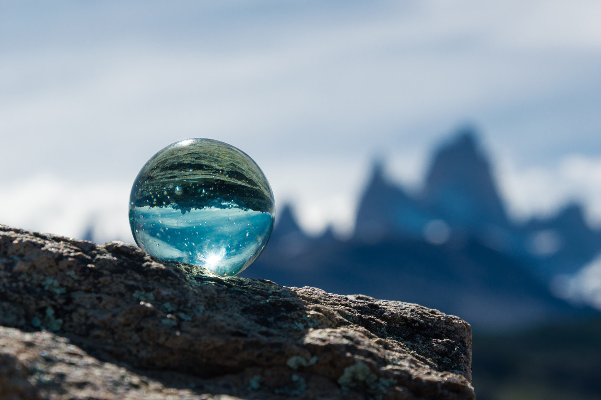 Nikon D3200 sample photo. Andes in a crystal ball photography